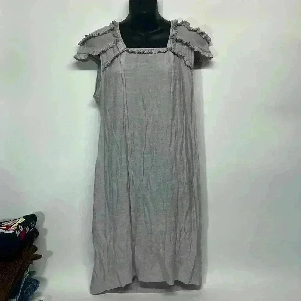 Malene Birger light lavender, short sleeve dress with pockets, size small